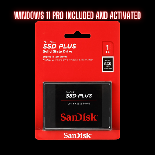 1TB SanDisk SSD Plus With Windows 11 Pro Pre Installed and