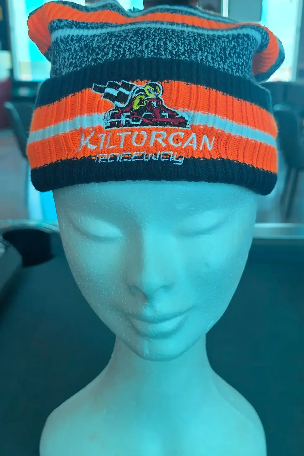 Thumbnail: Kiltorcan Raceway Striped Pom-Pom Beanie