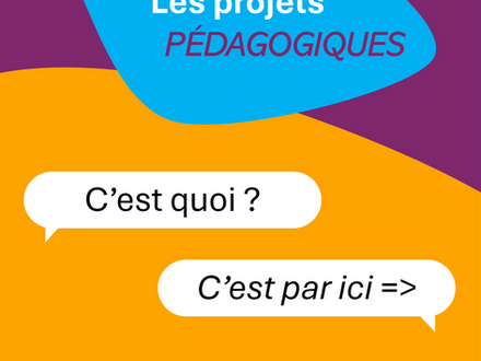 Les projets PÉDAGOGIQUES, c'est quoi ? 

