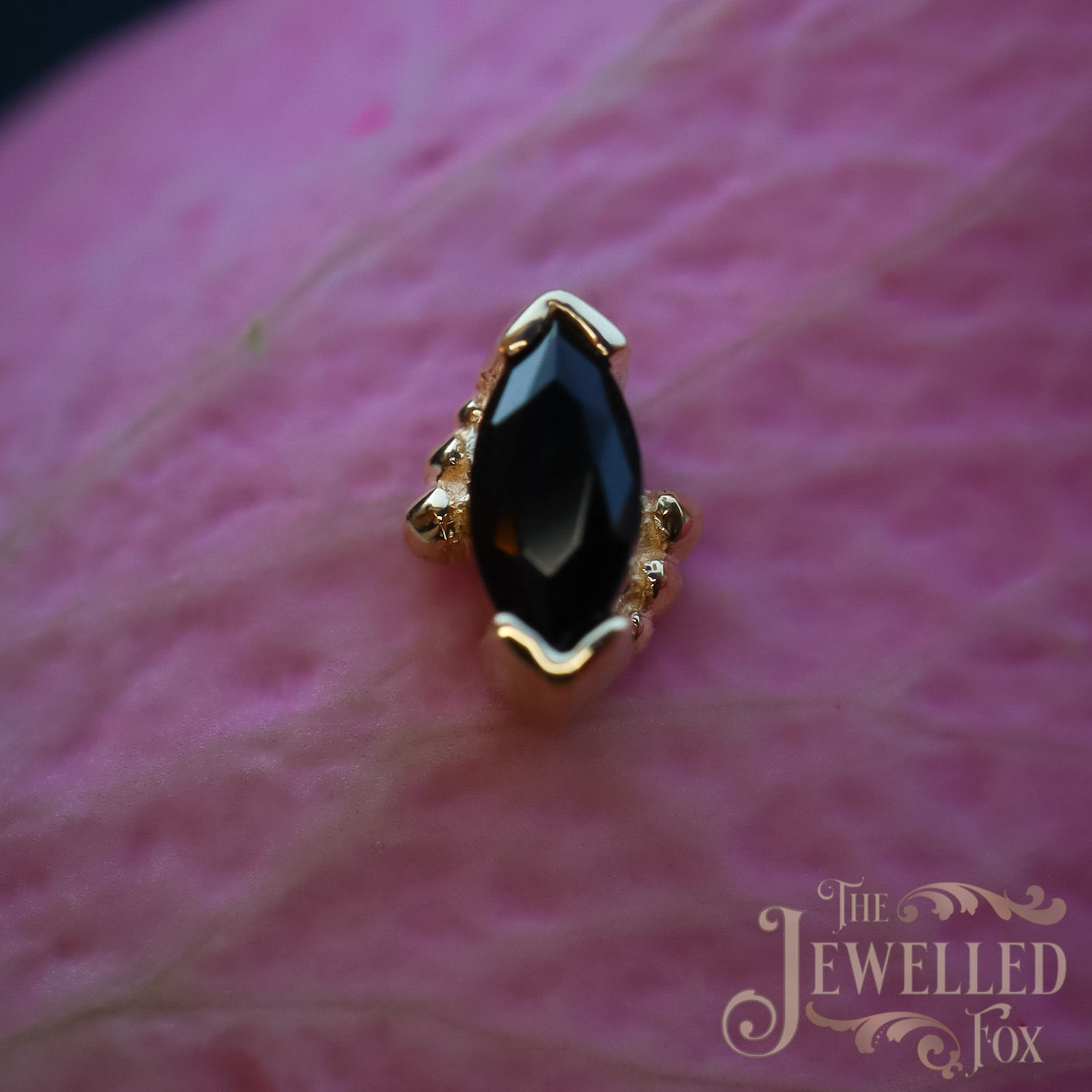 BVLA Beaded Marquise Onyx