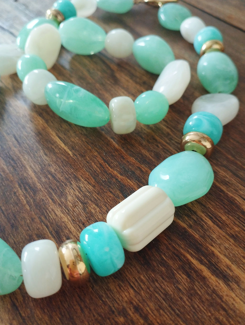 Miniature : Collier Maria vert menthe