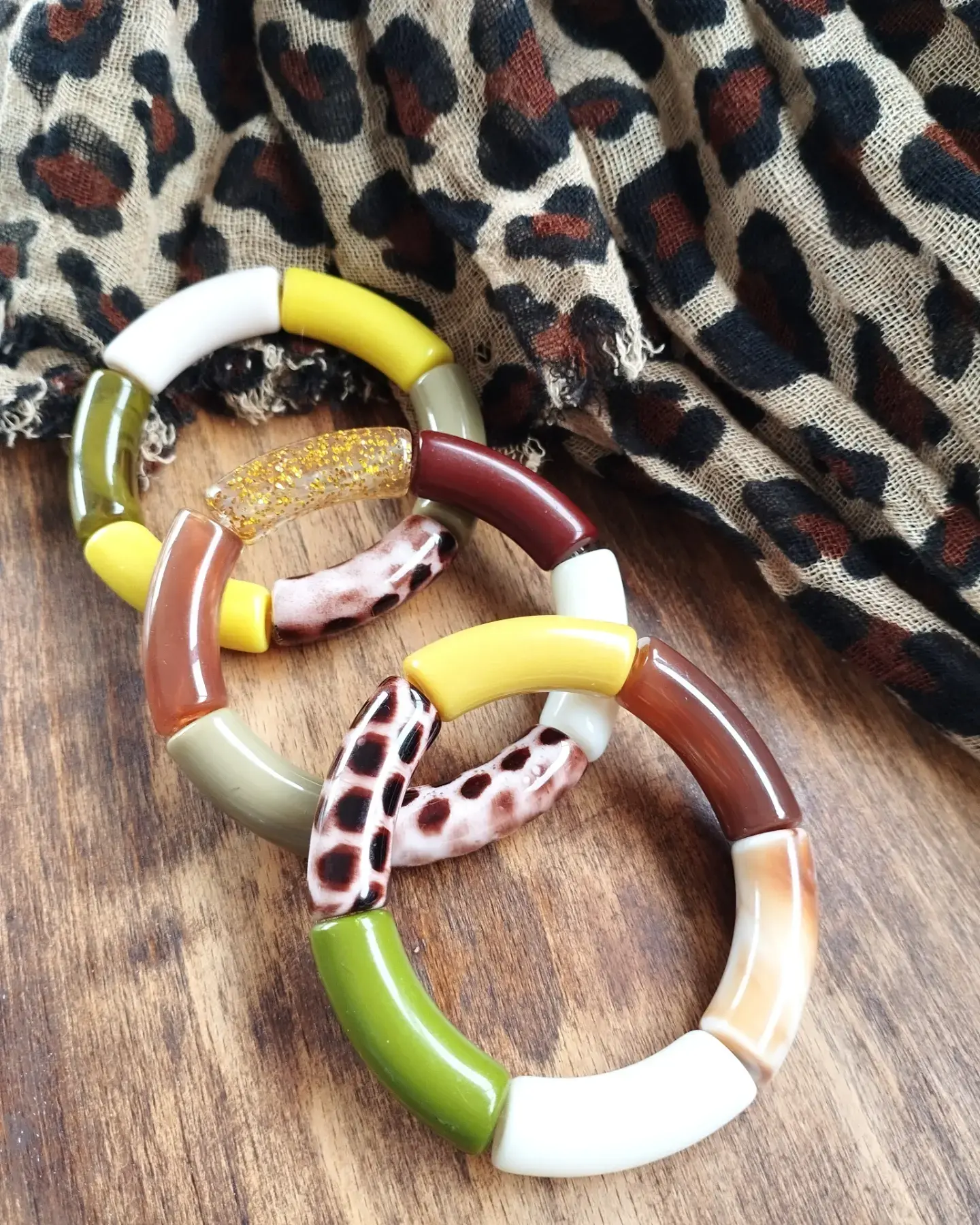 Trio bracelets "Victor" Safari