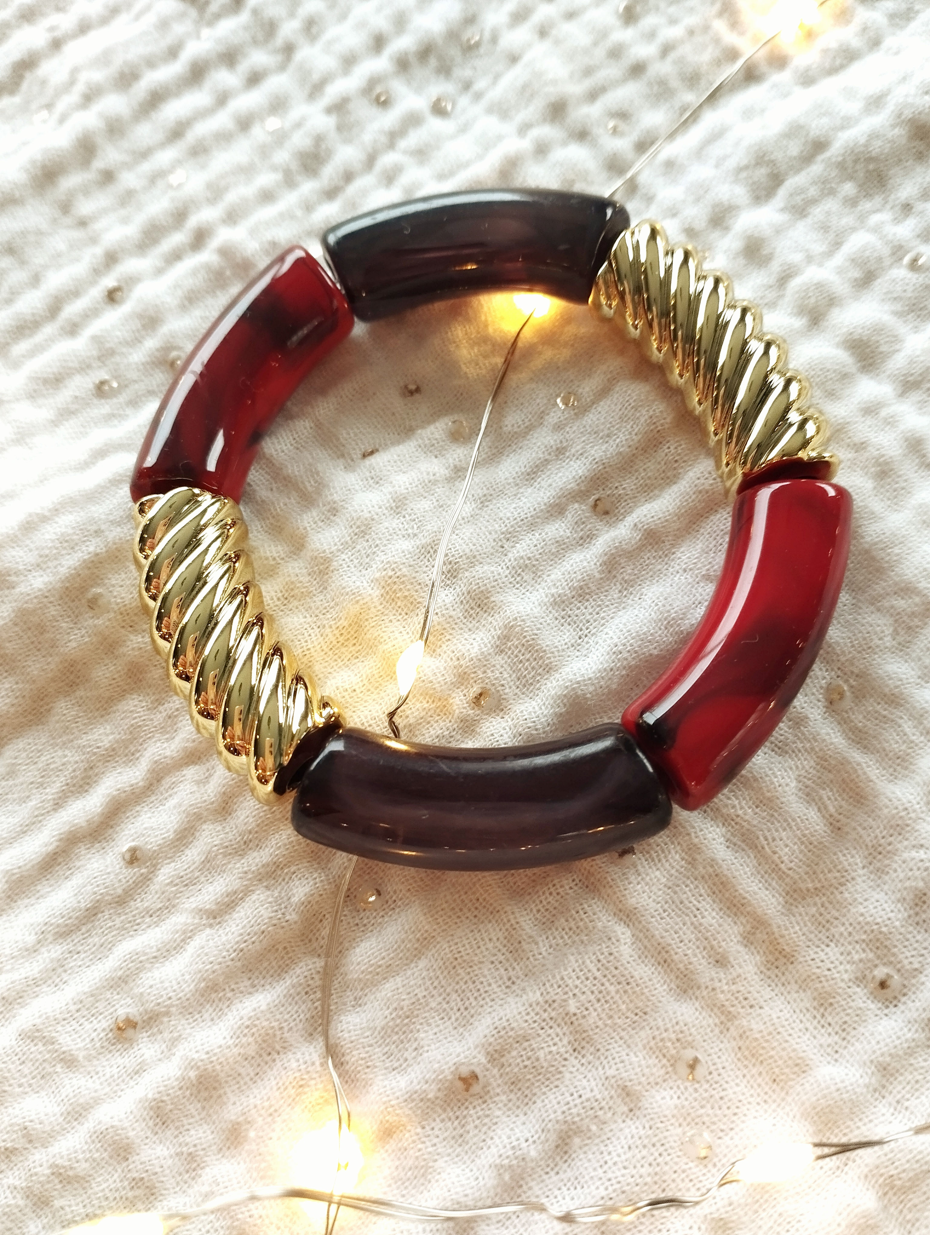 Bracelet Victor en rouge et noir