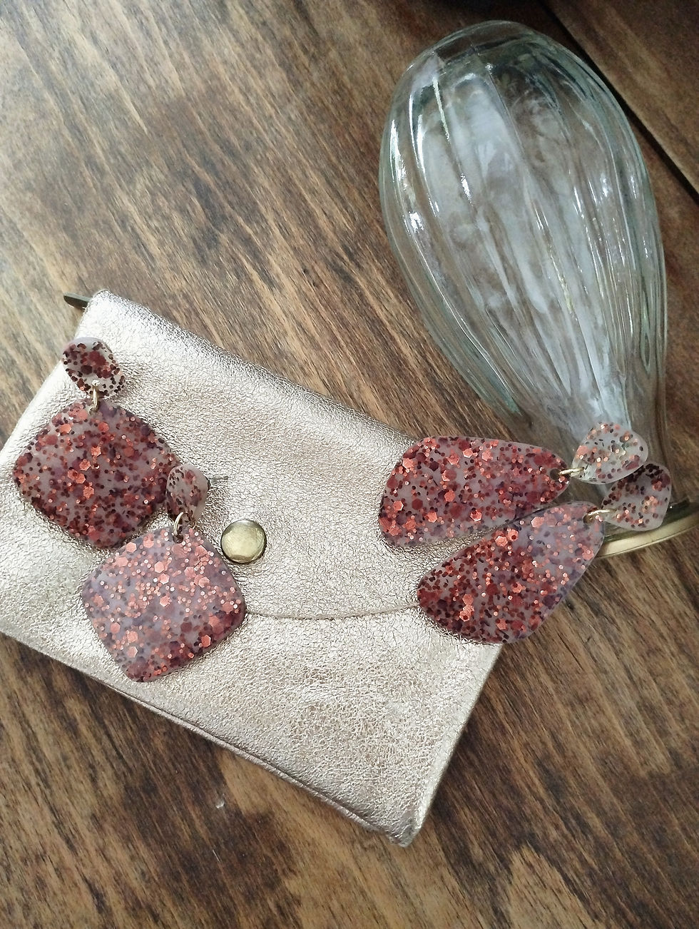 Miniature : Boucles d'oreilles "Ella" marron