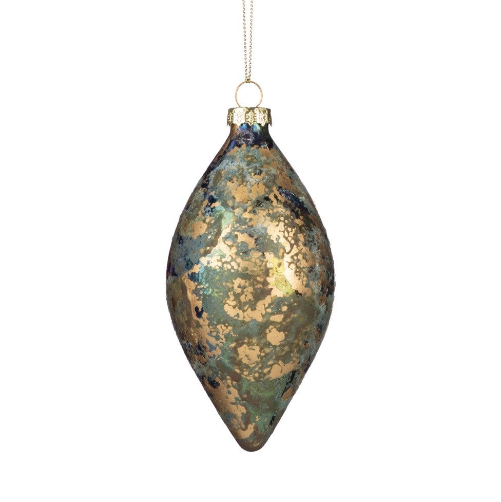 Kerstbal Marble pegel