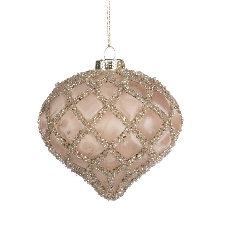 Kerstbal Matte Beads Net druppel