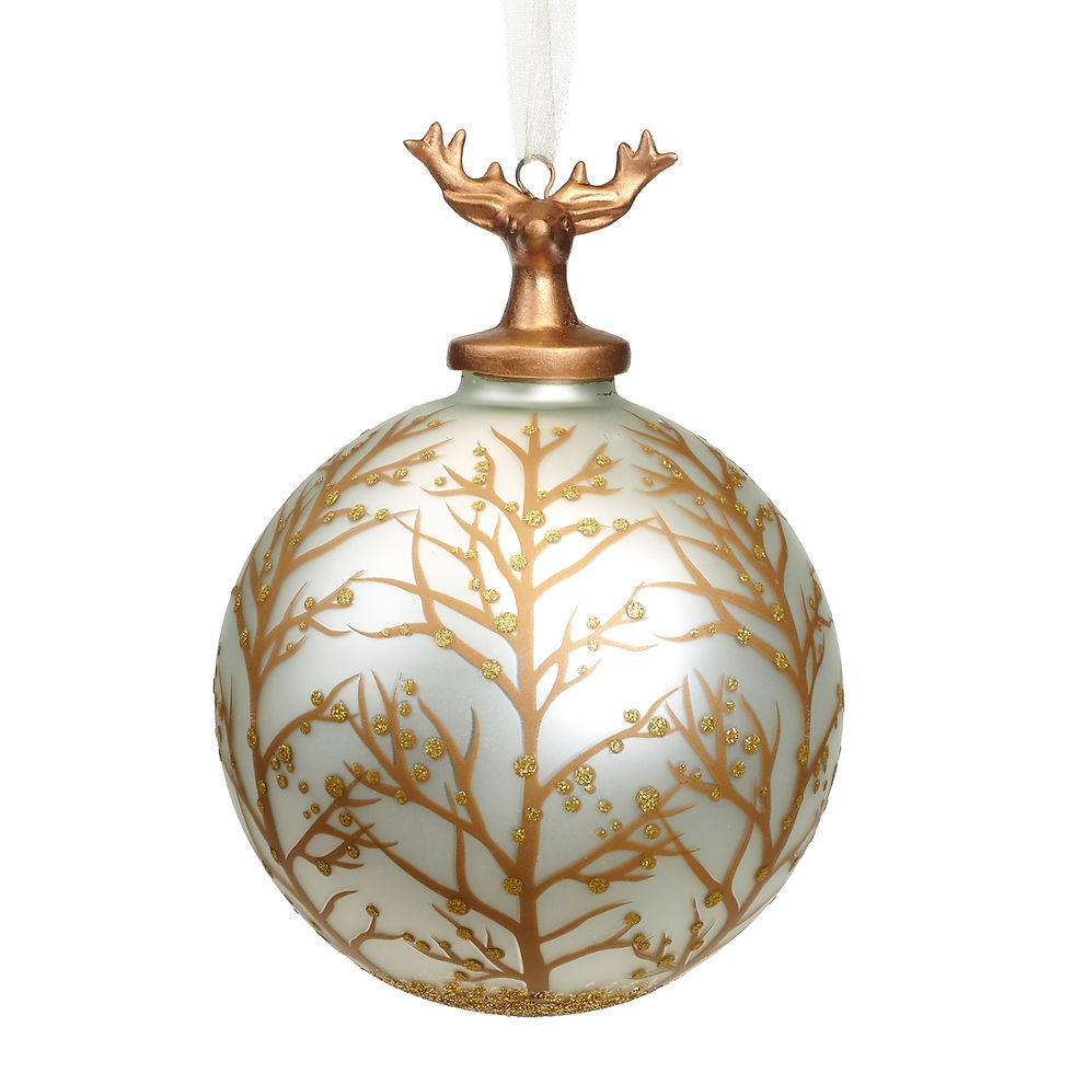 Kerstbal Trees Deer on top