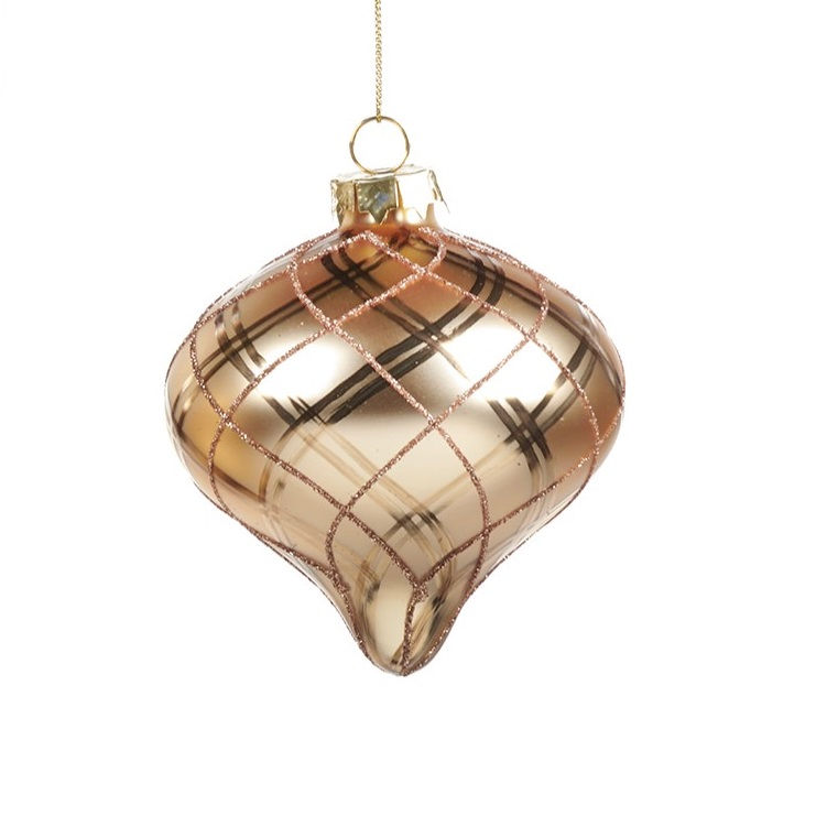 Kerstbal Tartan Druppel