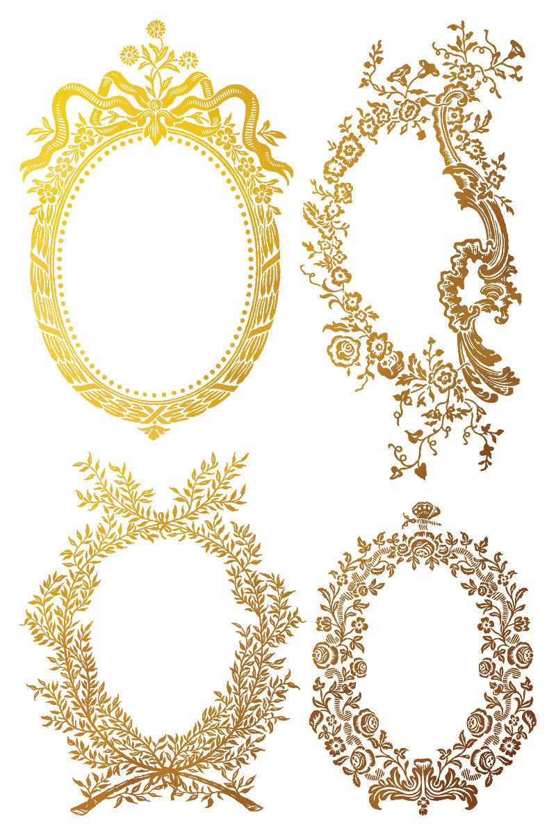 Thumbnail: Petits Ornements Gilded IOD Transfer Pad (8) 8" x 12" Sheets