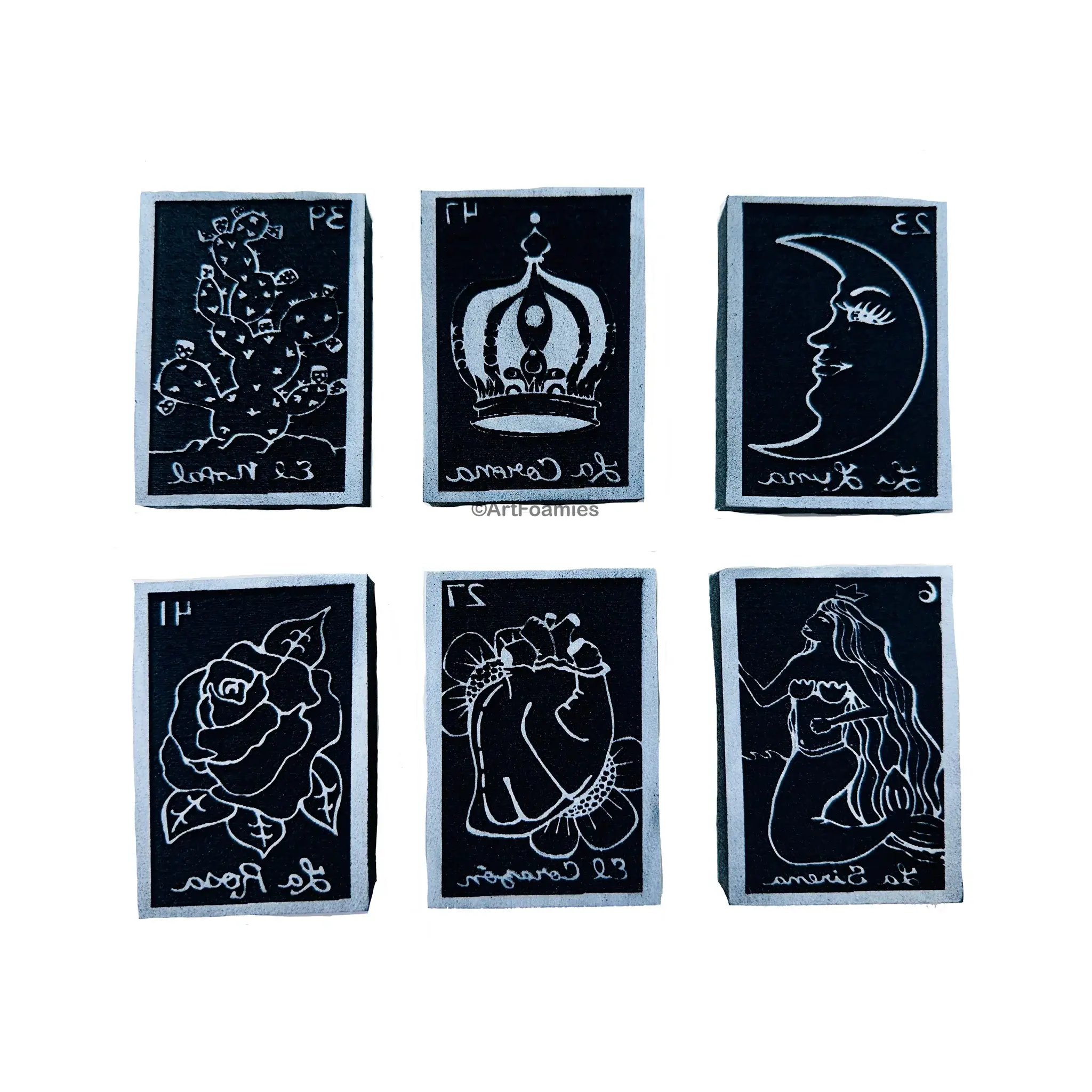 Loteria, Art Foamies Stamp, Mixed Media, Art Journals