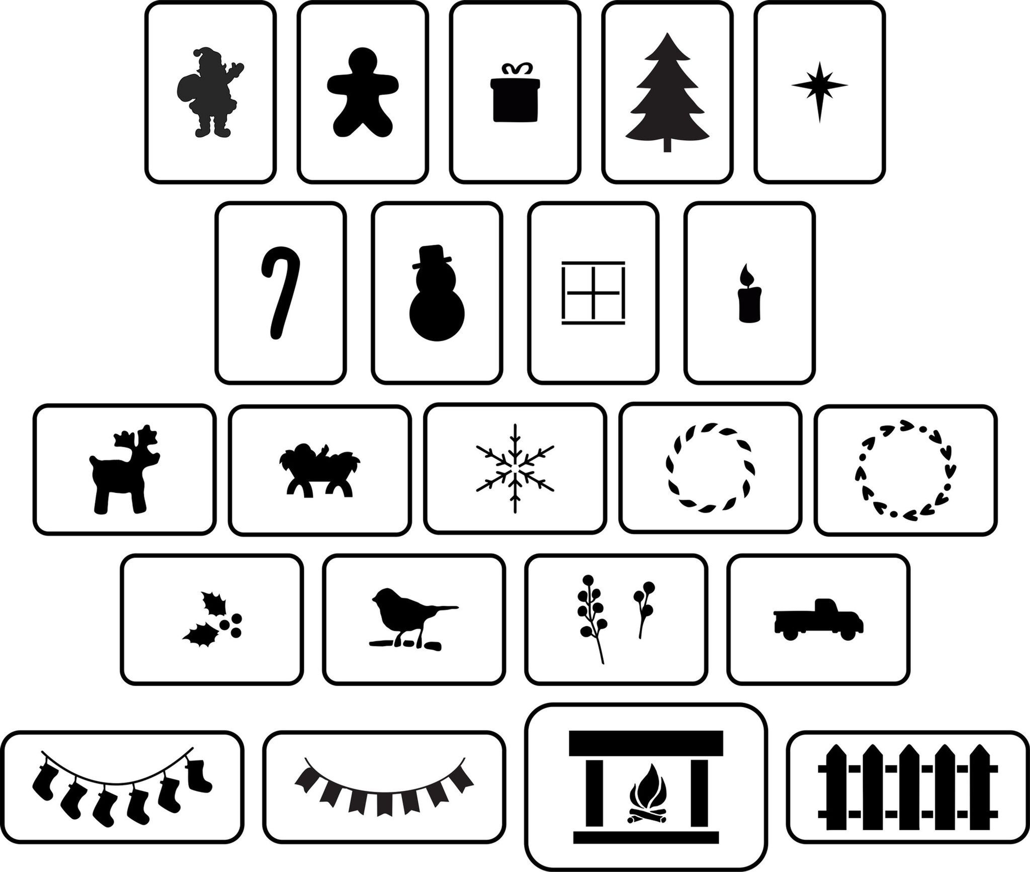 Christmas House Accessories, JRV Stencil Set