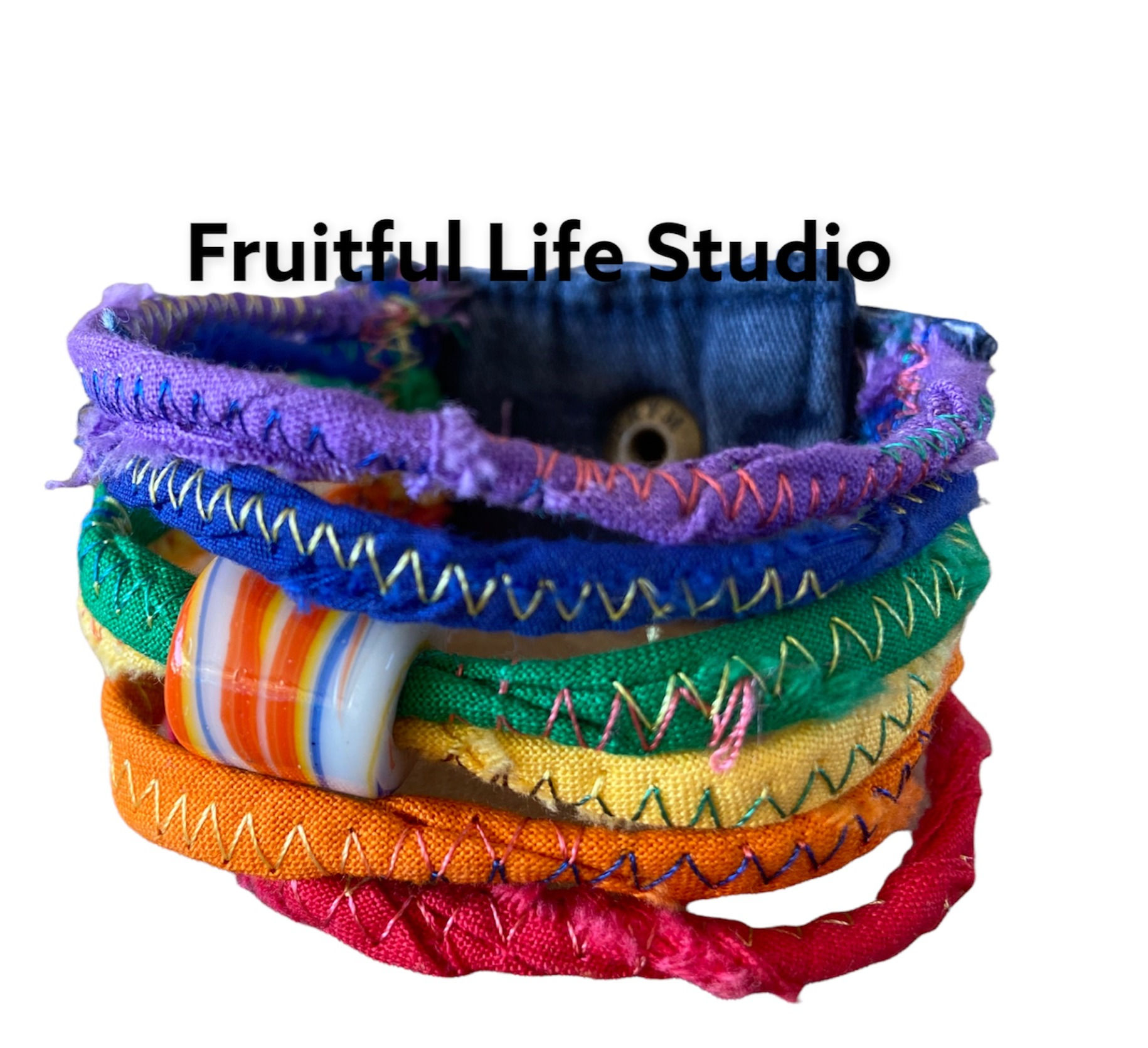 Rainbow Bracelet or Anklet, Proud Mama Collection, 7 3/4" OGC