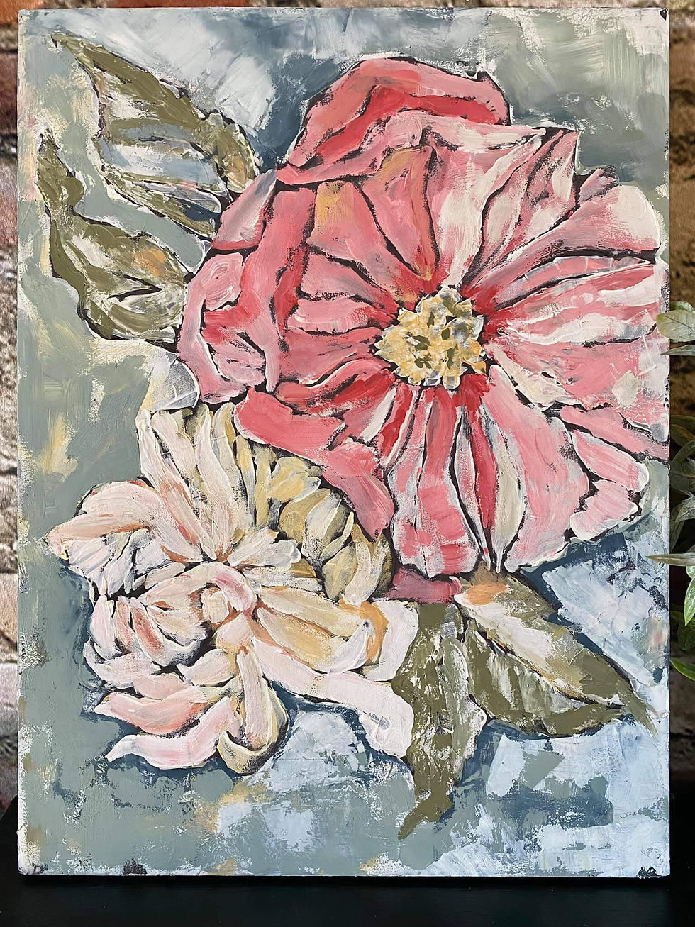 Thumbnail: Peonies (2 sheets), IOD Decor Stamp, Mixed Media, Art Journals, Collage