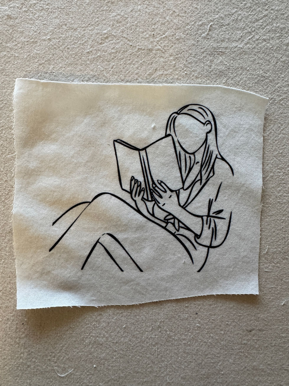 Thumbnail: Book Lovers Patches, Paintable Fabric Applique, Markers, Paints