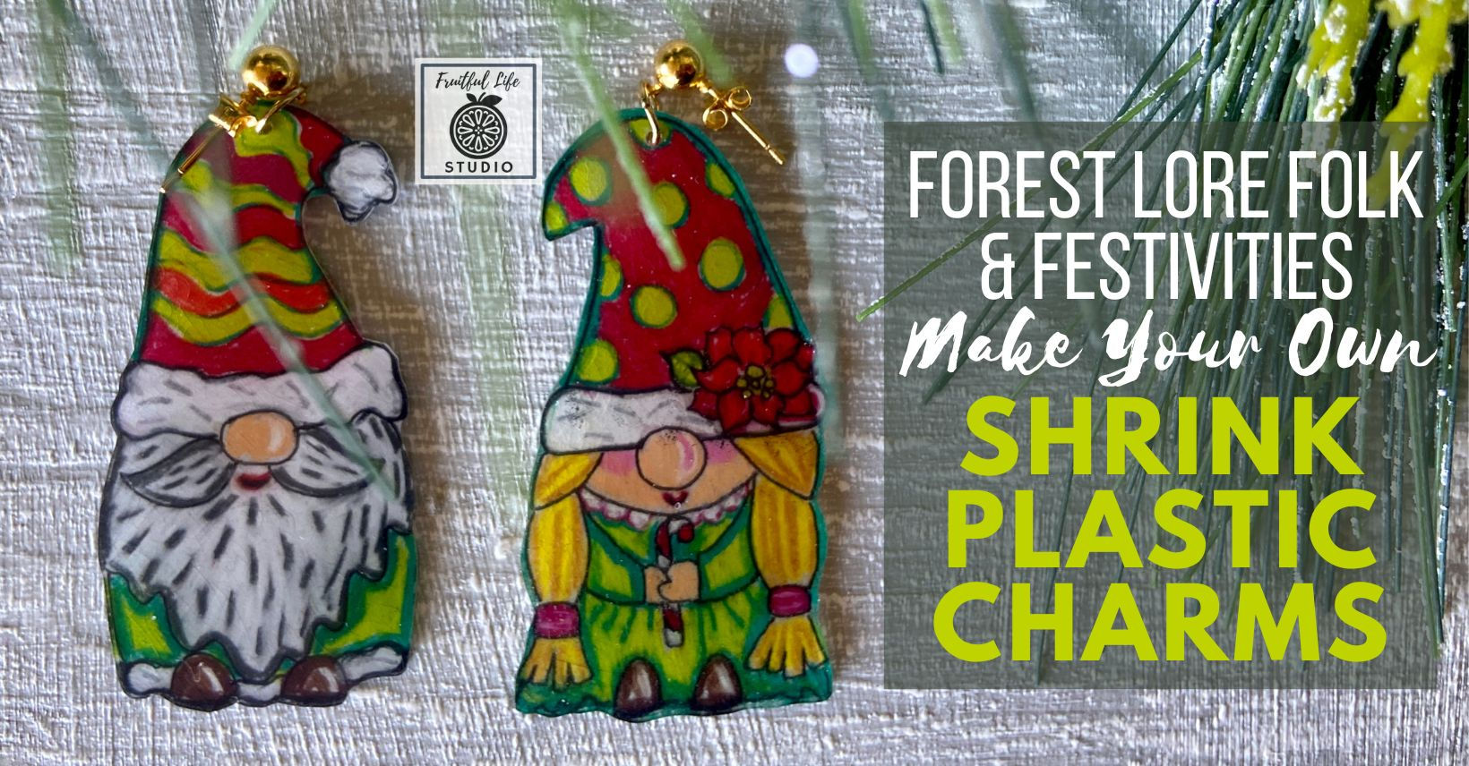 Forest Lore Art Charms, Online Video Workshop, Family Craft Night