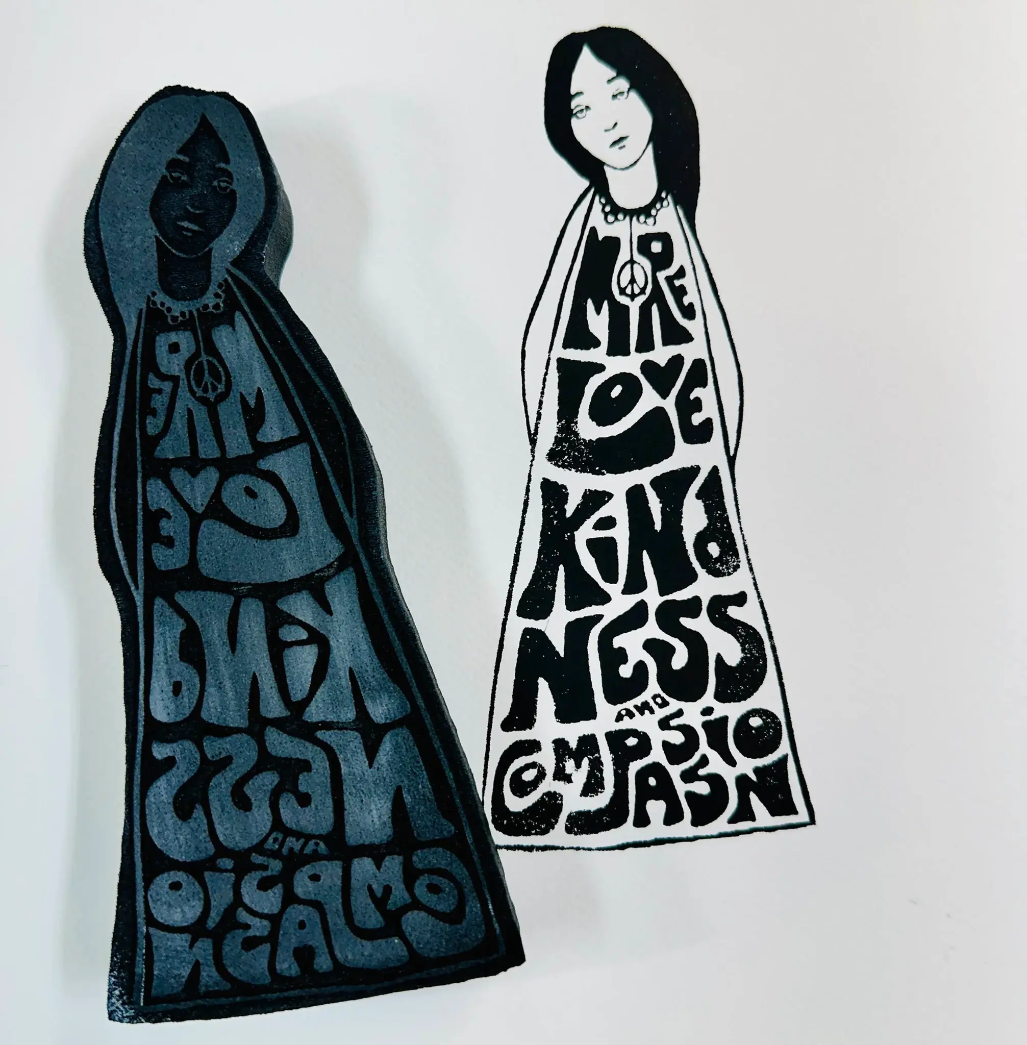 More Love, Art Foamies Stamp, Mixed Media, Art Journal