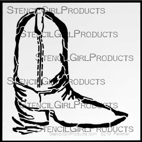 Cowboy Boot,  Stencil Girl, Art Journal, Furniture