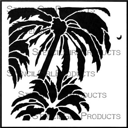 Dream of Palms, Art Journal, Furniture, Decor, Canvas Stencil