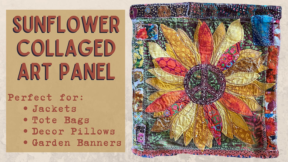 Thumbnail: Peace, Love, & Sunflowers Artful Apparel Online Video Workshop