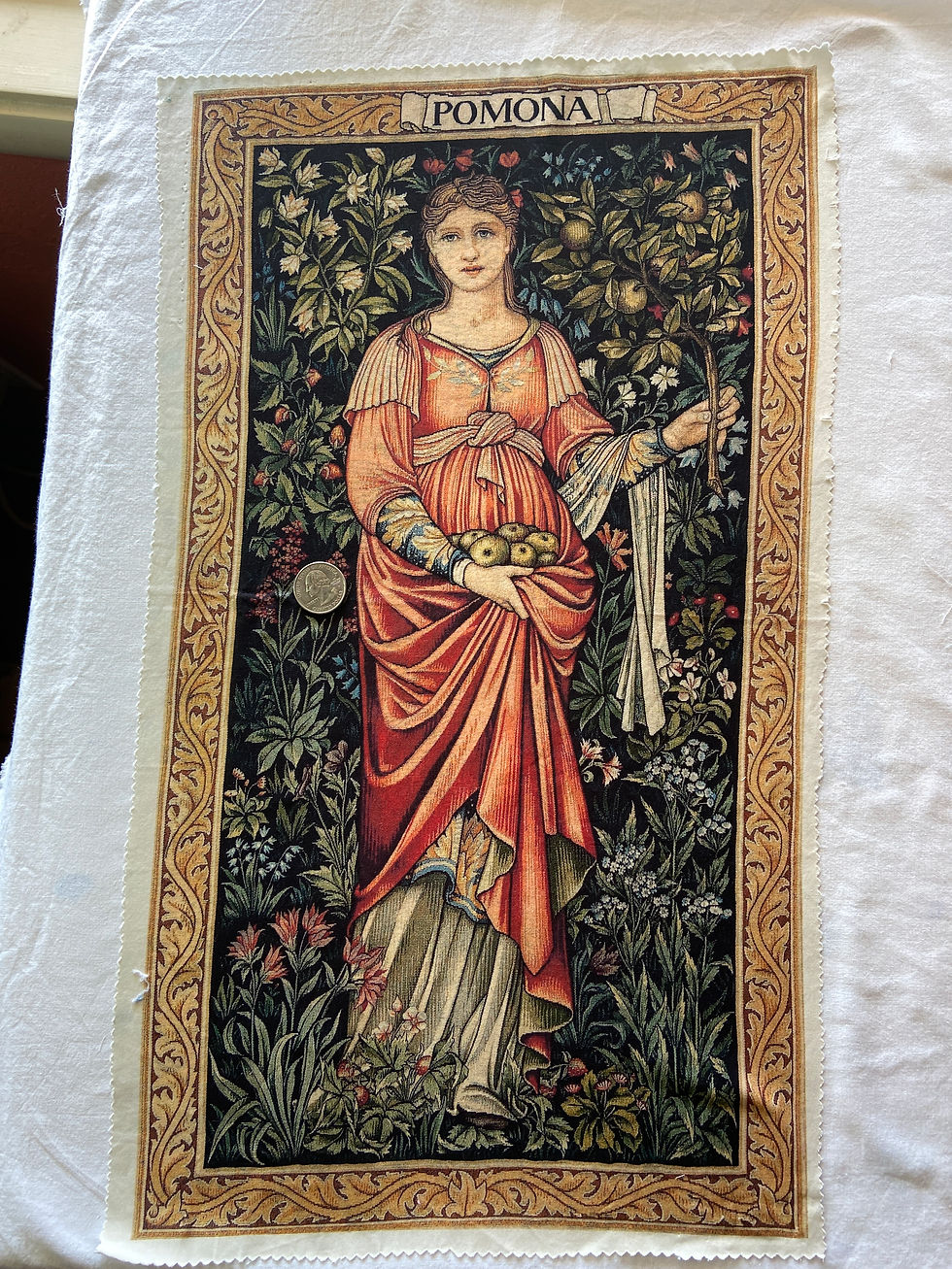 Thumbnail: Art Deco Ladies Cotton Fabric Panels Patches Applique
