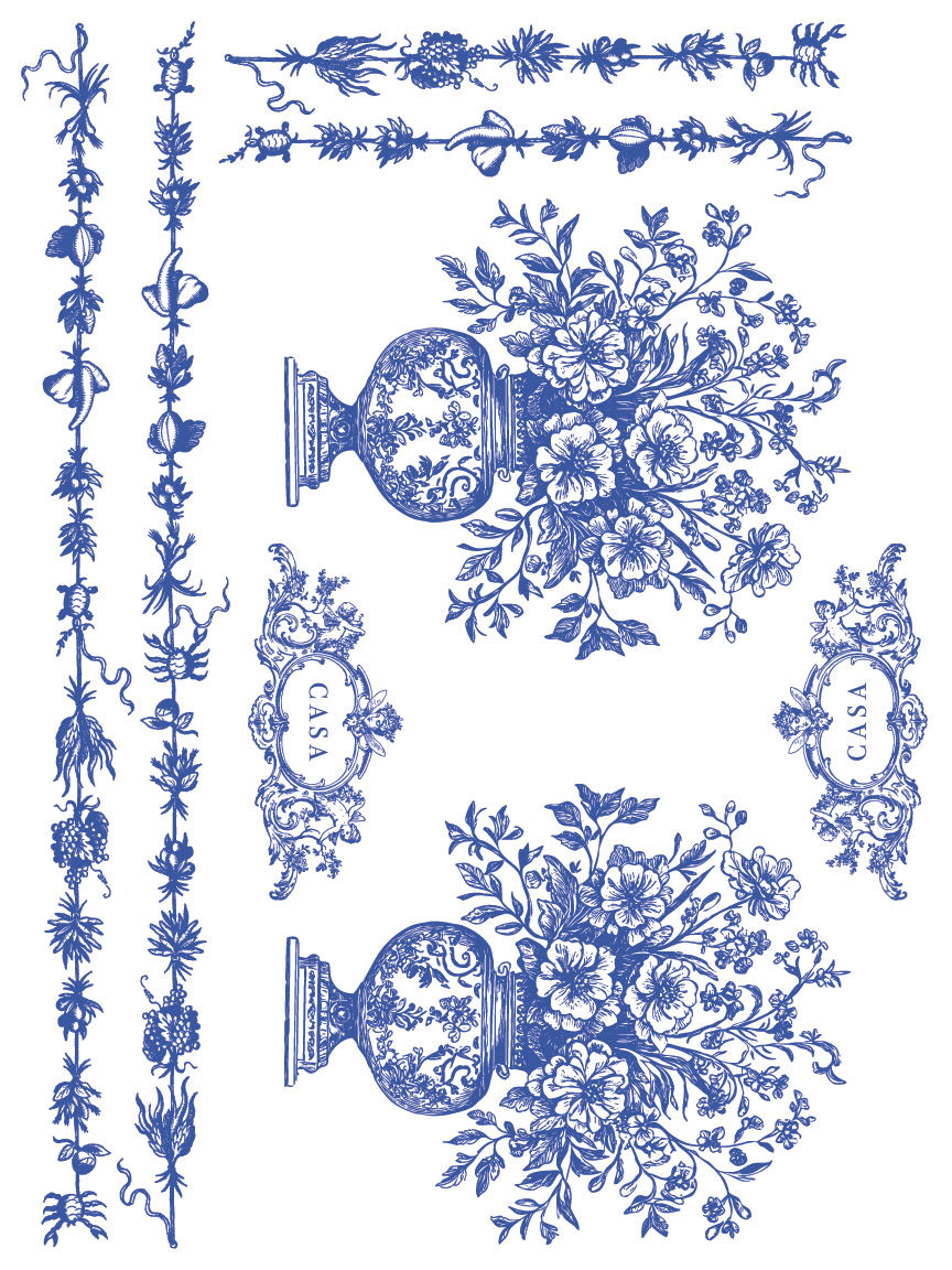 Thumbnail: Portofino Inlay, (8) 12" x 16" sheets, IOD, Iron Orchid Designs