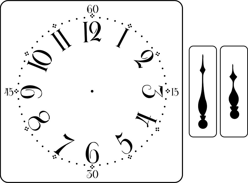 Mora Clock, JRV Stencil