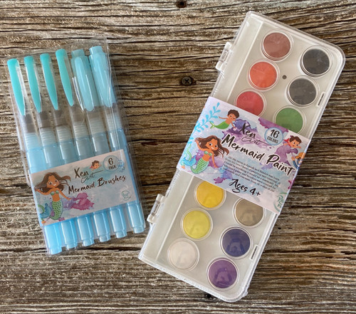 Mermaid Paint Bundle, Watercolors, Brush Pens, Paint Pixie | Fruitful ...