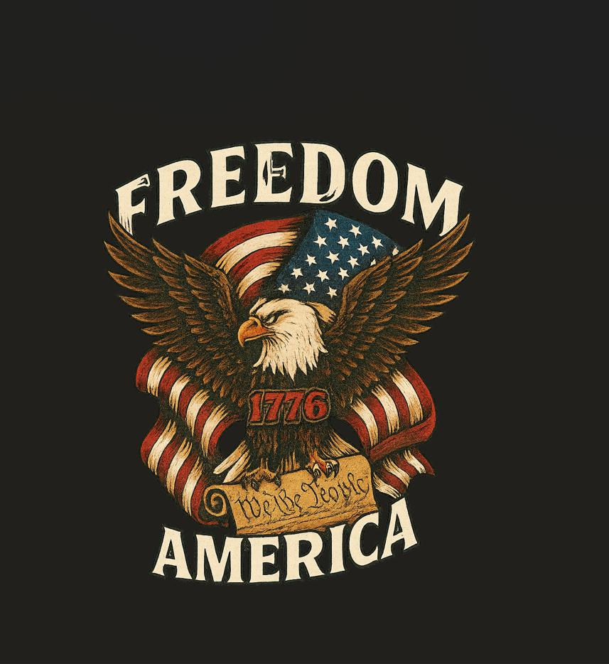 Thumbnail: Patriotic Eagle Flag T‑Shirt 1776 America Tee for Men Women