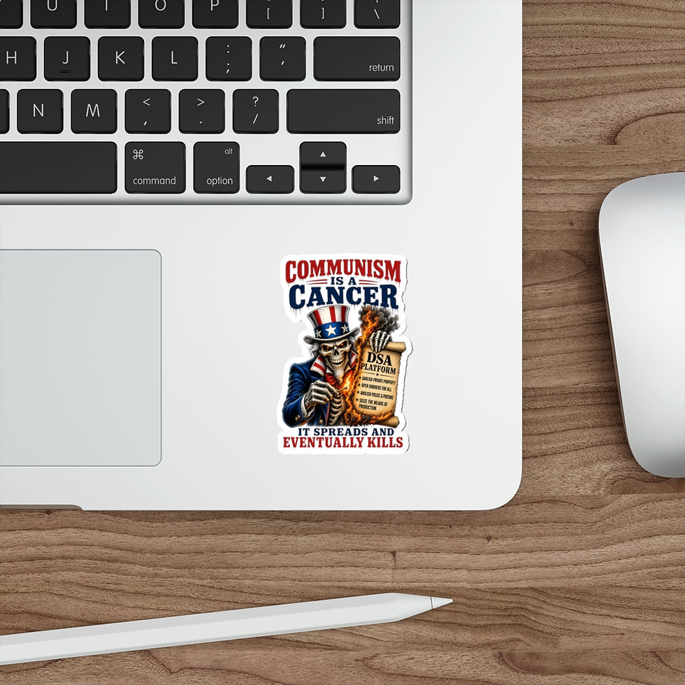 Thumbnail: Die-Cut Sticker — "Communism Is a Cancer" Patriotic Anti-Communist Design