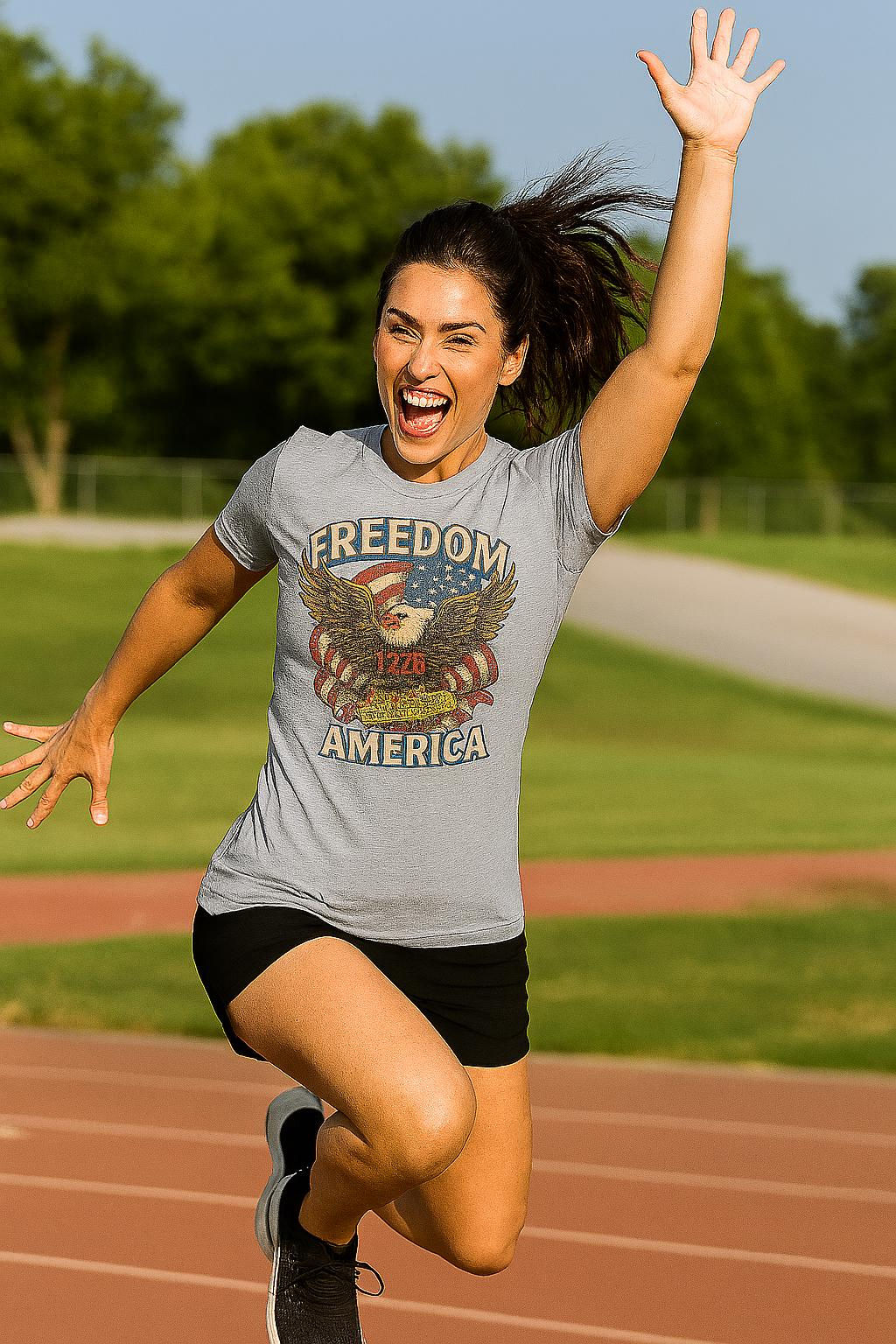 Patriotic Eagle Flag T‑Shirt 1776 America Tee for Men Women