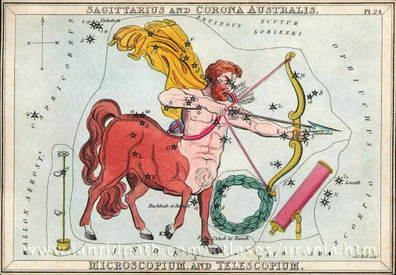 SAGITTARIUS CONSTELLATION, Sydney Hall circa 1834