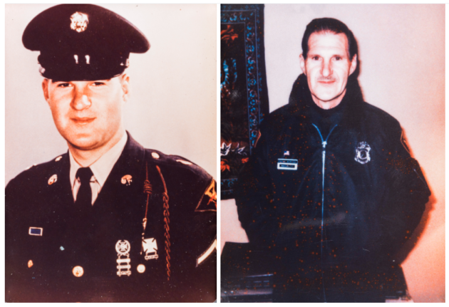 Frank Wypych in his Army and security guard uniforms - Seattle Police Department