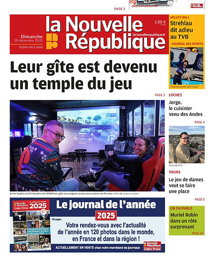 Escale Idéale le temple du jeu article Nouvelle République 28 décembre 2025 à la Une.jpg