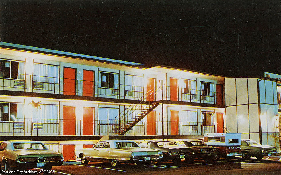The Chumaree Motor Inn on 82nd, where Dianna worked and one of the last places she was seen alive - Care of Portland City Archives AP/13035