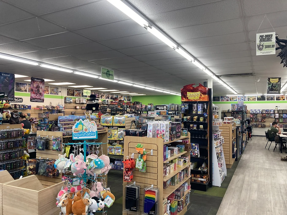 Pricing: Game Haven are at MSRP but offers frequent deals, especially on TCGs and board games. Customers praise their “unbeatable local deals” and used game section.
Physical Store: The Sandy store features a Battle Grounds Coffee shop, private game rooms for rent, and a bright, renovated space. The friendly, knowledgeable staff creates a welcoming atmosphere far from the “dark dungeon” stereotype.
Catalog Size: Game Haven’s massive inventory includes board games, TCGs (Magic, Pokémon), RPGs, puzzles, and miniatures, catering to diverse gaming interests.
Best Feature: The in-store coffee shop and rentable private rooms make it a unique social hub for gamers.
Ideal For
Social gamers: Coffee shop and private rooms enhance the experience.
D&D and TCG players: Strong focus on Dungeons & Dragons and TCG events.
Families: Welcoming vibe and diverse selection for all ages.