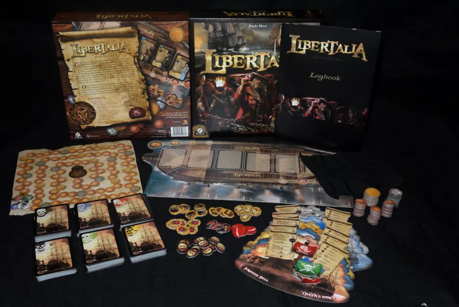 Yes, there has been a reprint of Libertalia, but the characters of the second edition look more like carebears than actual pirates. So I always prefer the 1st edition. In Libertalia, you face off against rival pirates across three rounds, utilizing cards featuring crew members identical to your piratical allies. Yes, they not only target the same ships but also employ similar ravenous scoundrels as you do! Players have to strategically leverage their characters' abilities. They need to outsmart their competitors by being the most cunning pirates. So dive into the fray and showcase your tactical prowess!