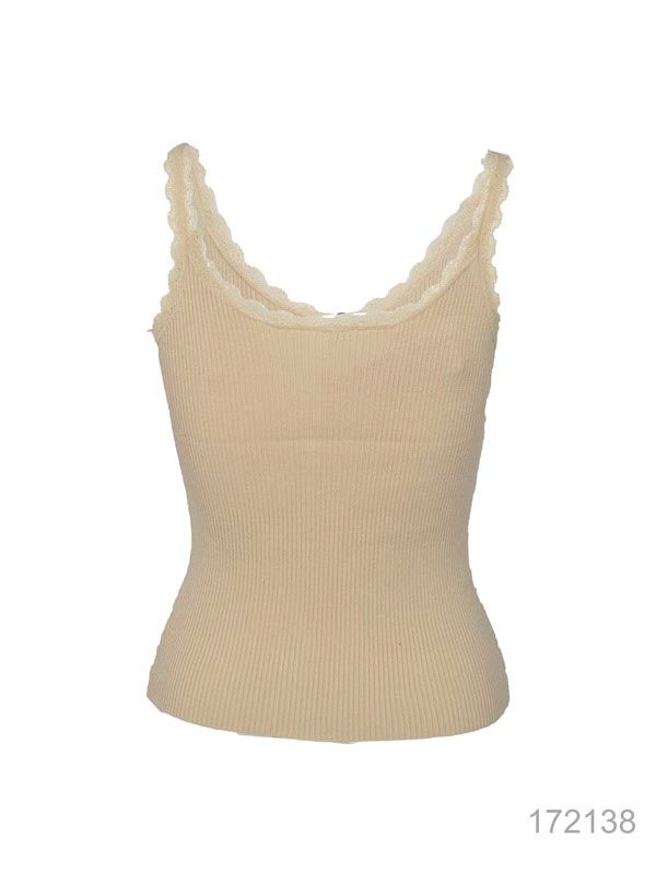 Thumbnail: Frill Trim Singlet Knit Top