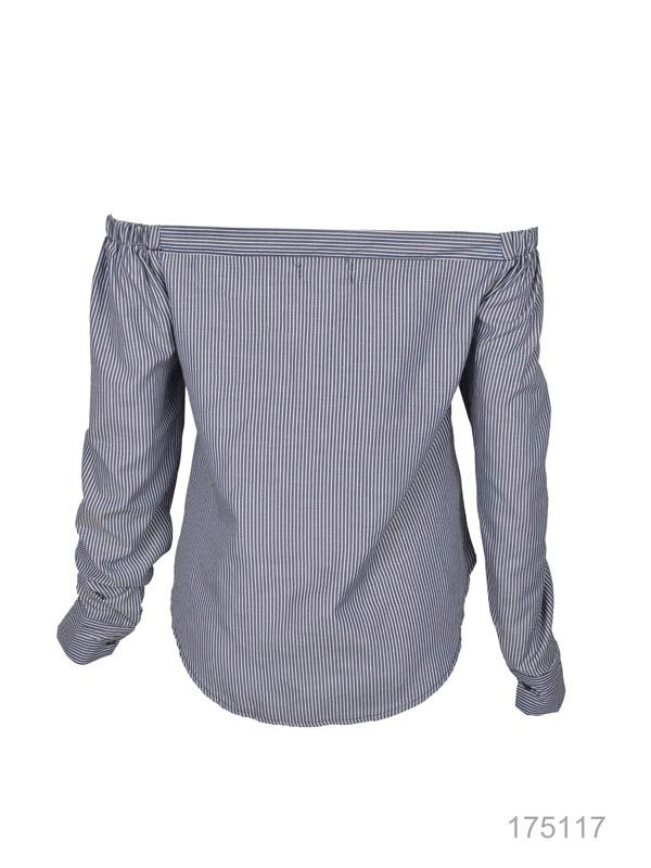 Blue Striped Shirt Top