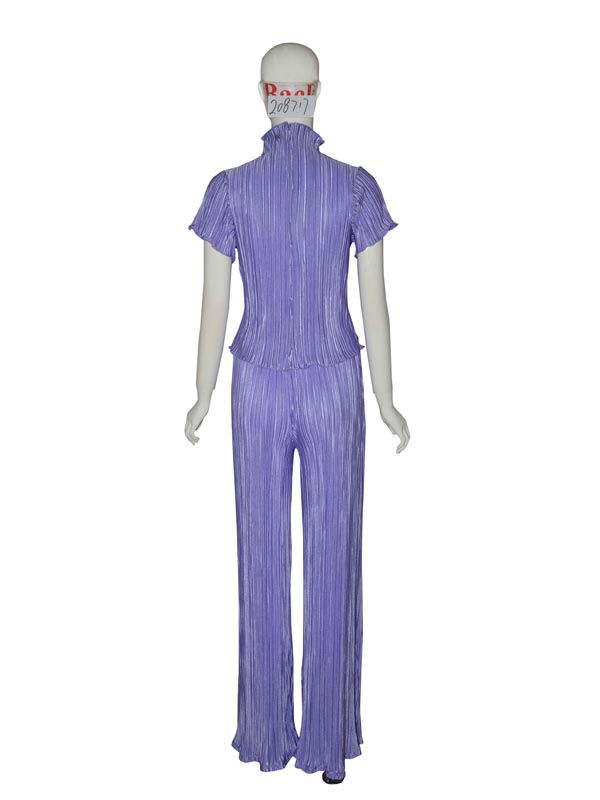 Thumbnail: Purple Pleated Top and Pant Set