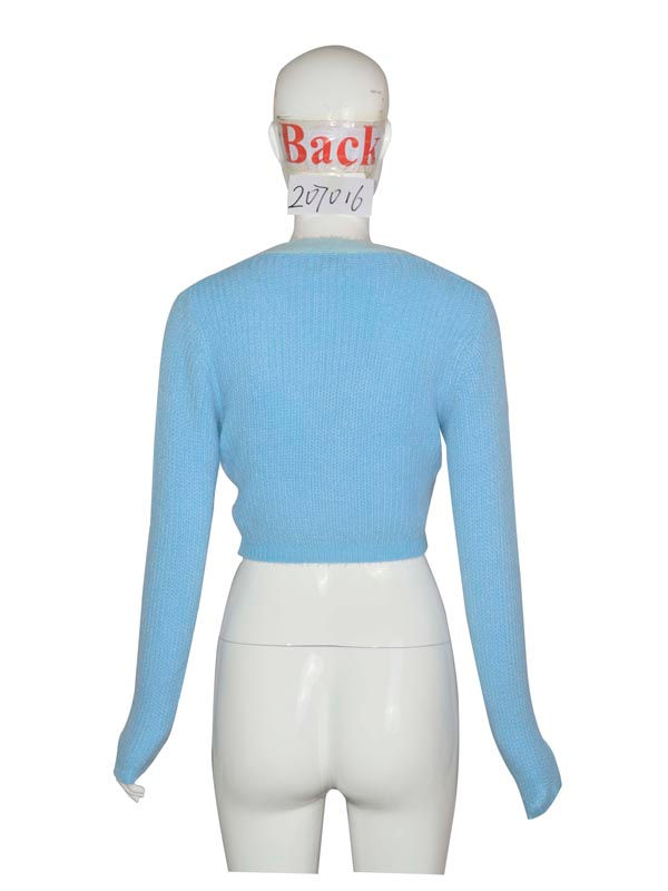 Thumbnail: Fluffy Blue Crop Cardigan