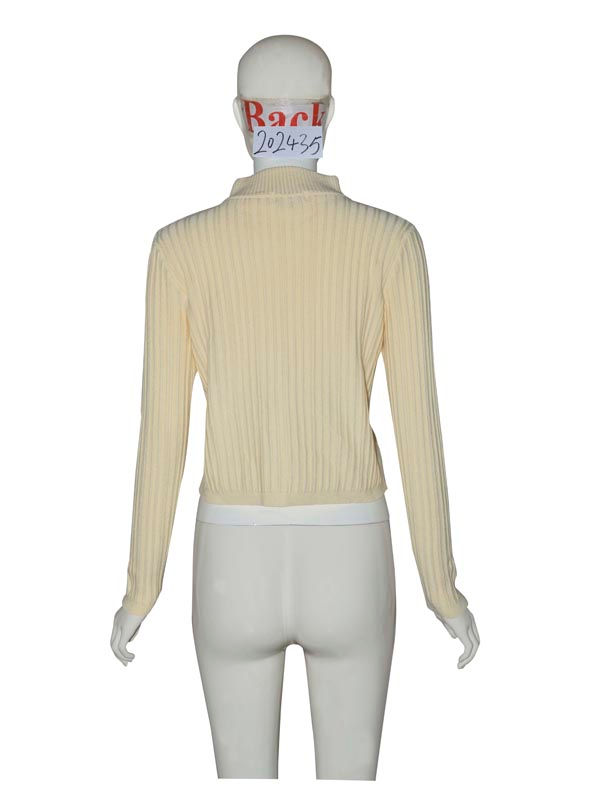 Thumbnail: Long Sleeve Knit Top with Zip