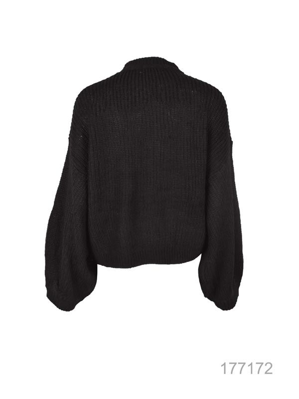 Thumbnail: Puff Sleeve Round Neck Jumper