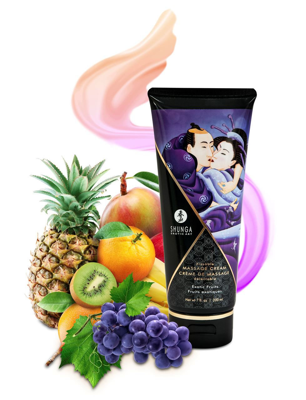 Shunga Kissable Massage Creams 200ml - Exotic Fruits