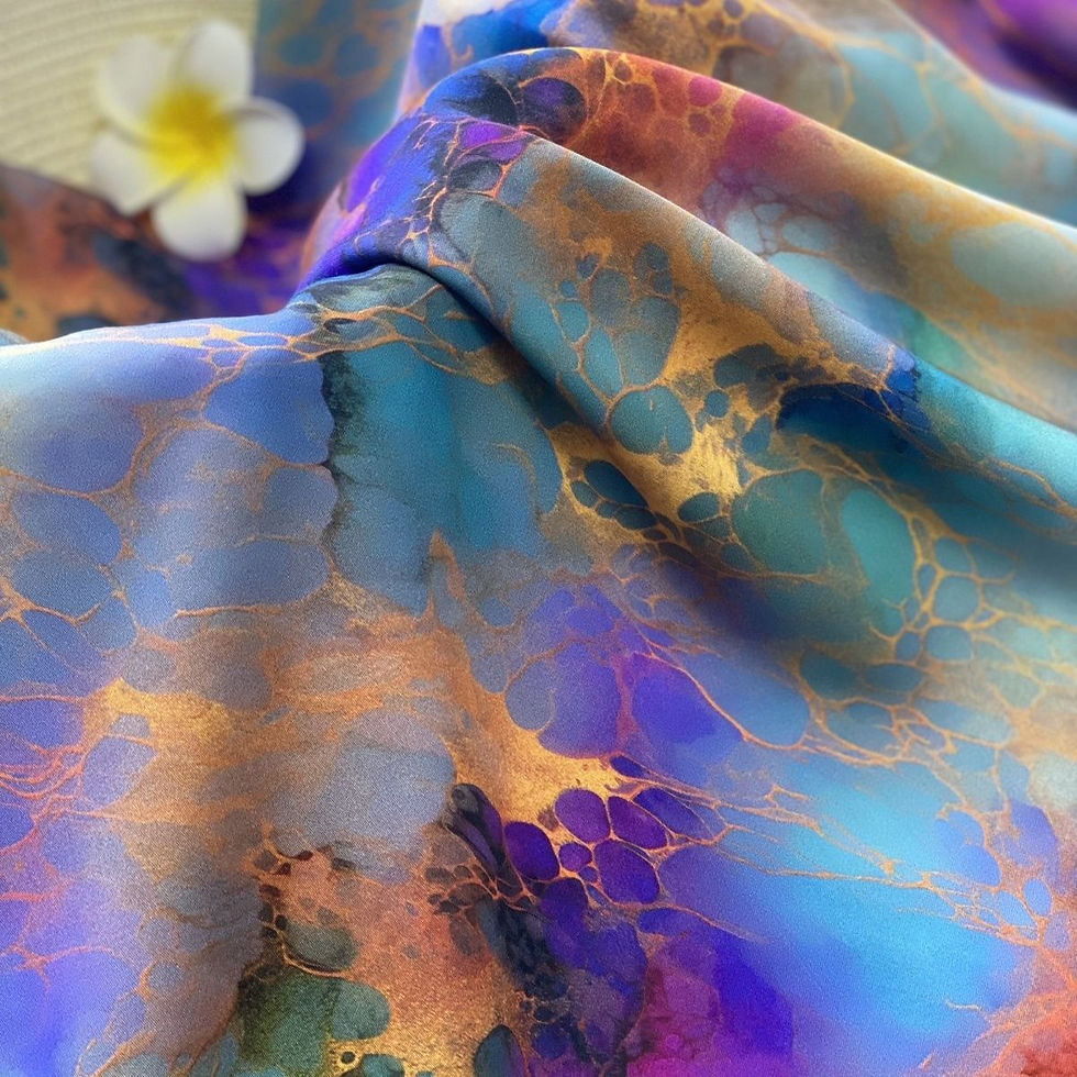 80S Digital Printed Silk Cotton Fabric Colorful Summer Silky Soft Breathable Dre