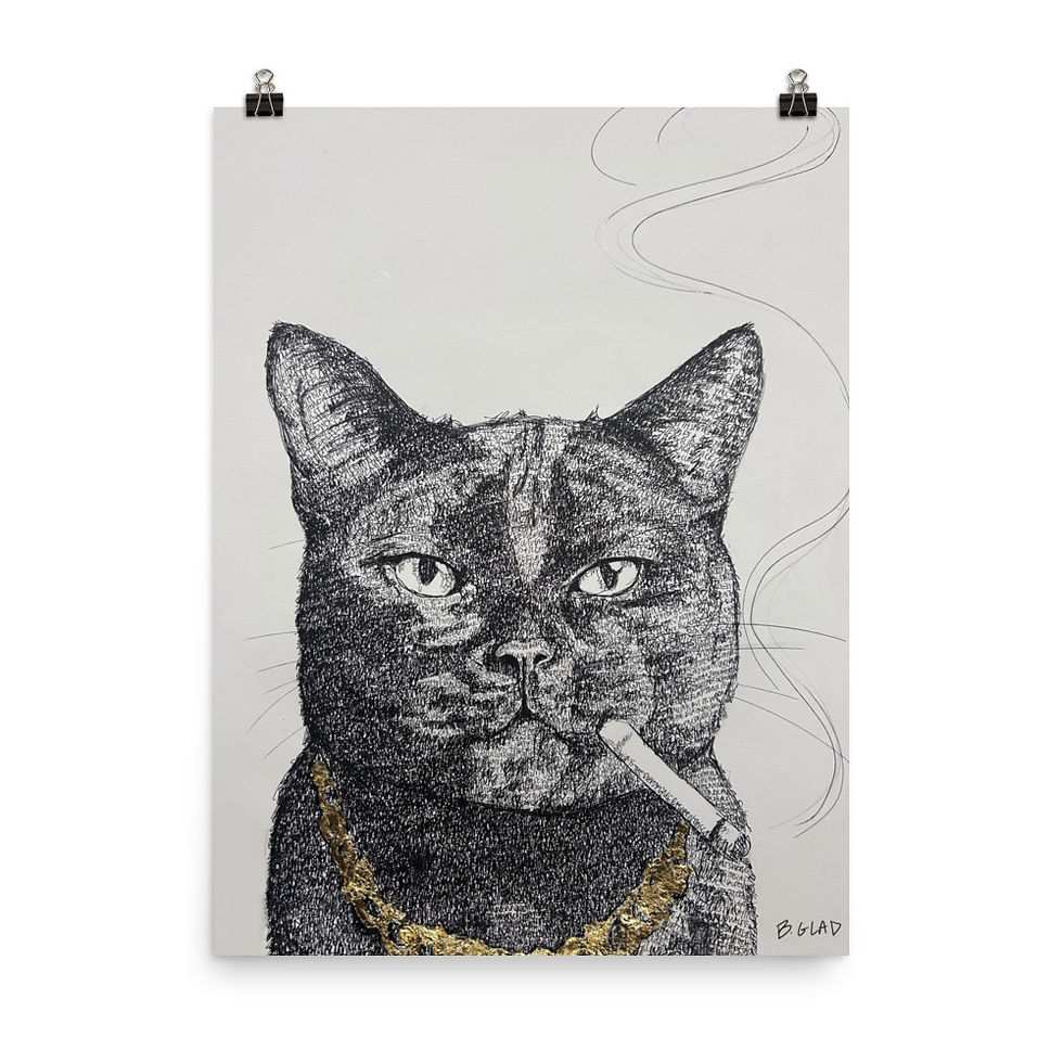 Gold Leaf Limited Edition Print – It’s Cause He’s Black