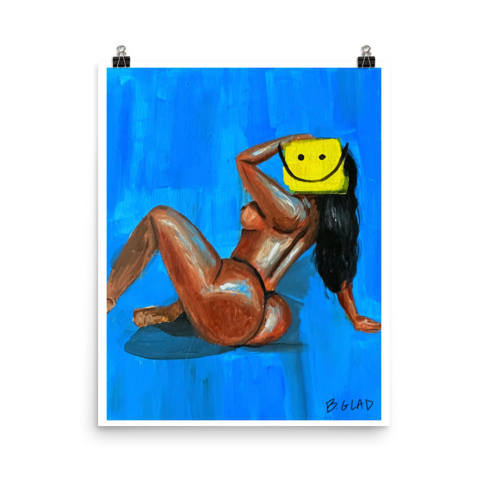 Blue Nude Smiley
