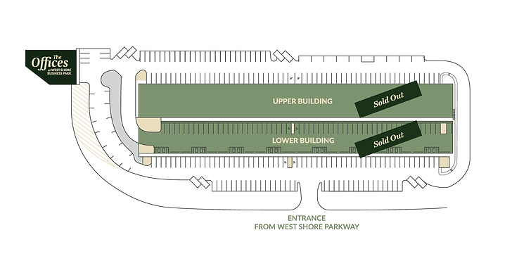 Site plan for the Offices at West Shore Business Park in Langford, BC.