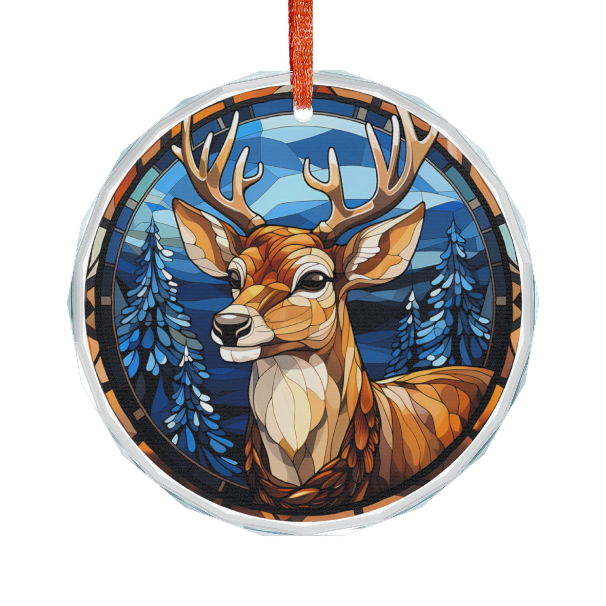 Stained Glass Crystal Ornament — Festive Holiday Tree Ornament