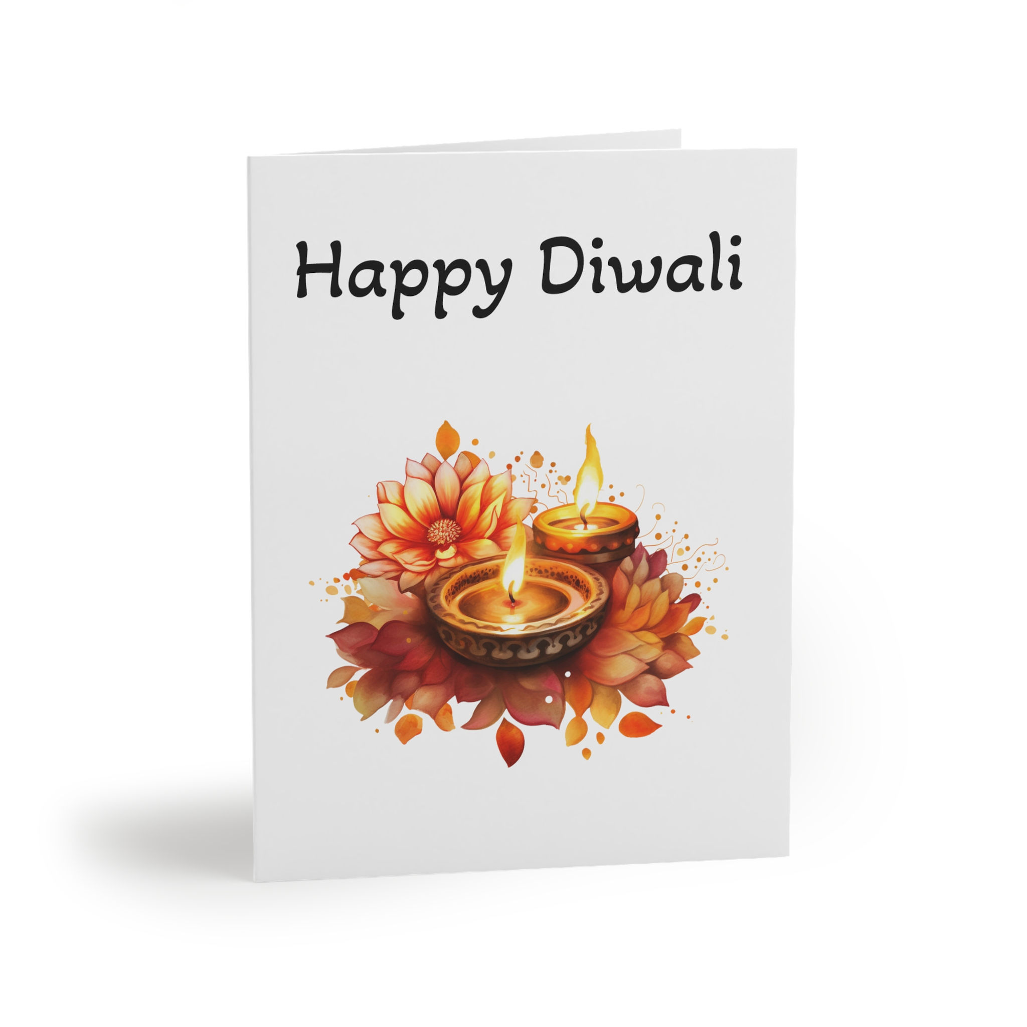 Diwali Greeting Cards Set | 8, 16, or 24 Pieces | Festive Celebration, Wishes