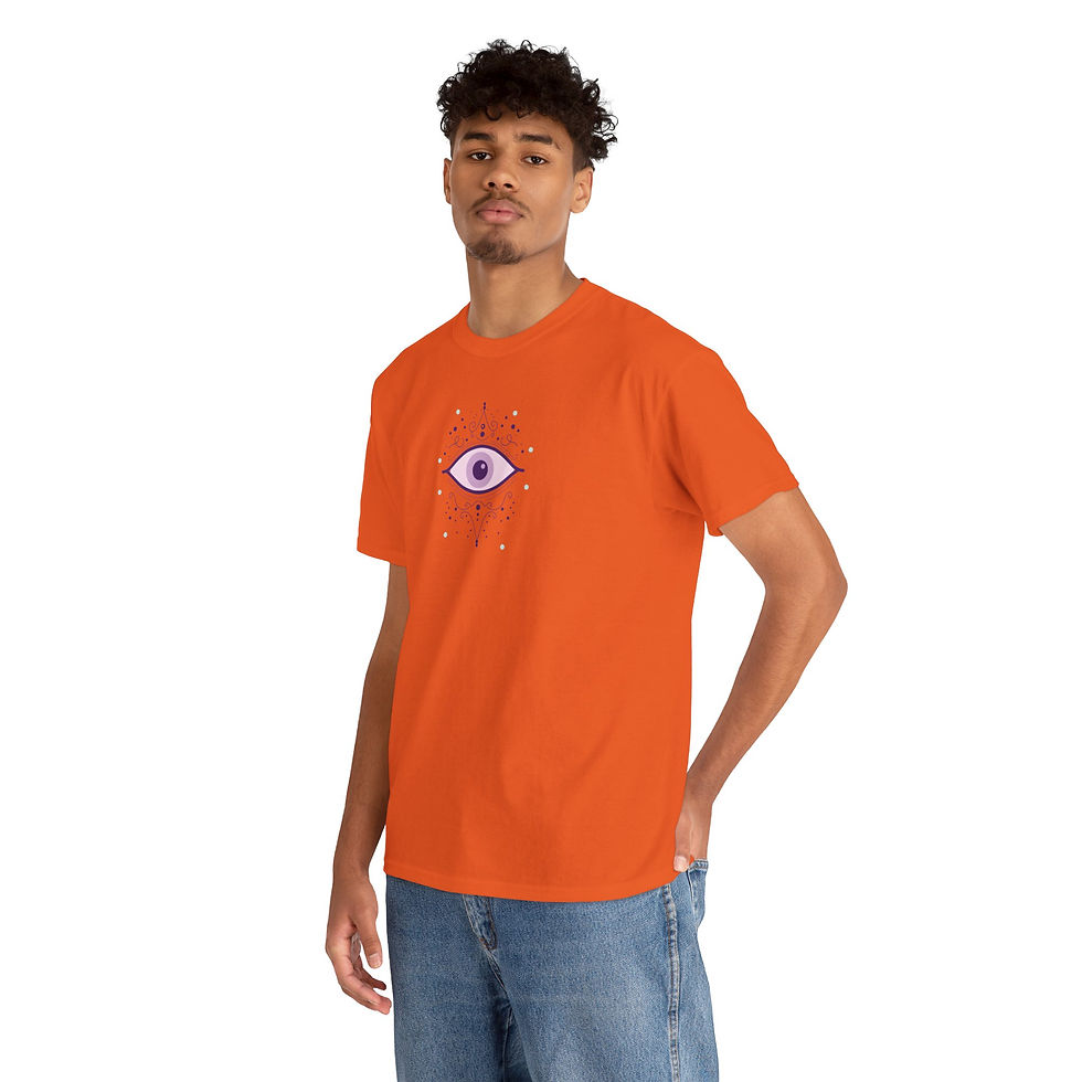 Thumbnail: Shiva-Themed Unisex Heavy Cotton Tee, Symbol of Strength